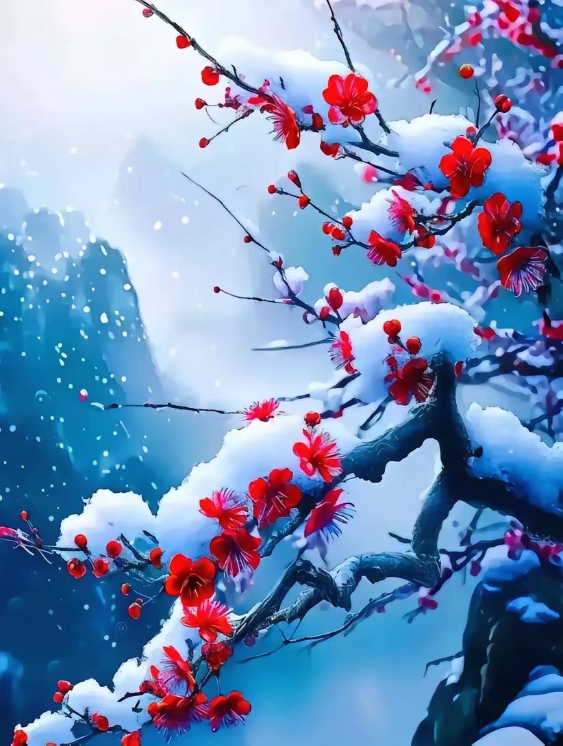 山坡羊·大雪
琼花飘绕，
山川银罩，
九霄飞絮乾坤皎。
鹤披袍，玉龙骄。
千山万