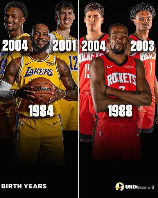 詹姆斯首次亮相季后赛时，谢泼德才刚满一岁。火箭vs湖人