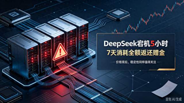 DeepSeek宕机5小时！官方补偿：7天消耗全额返还赠金✅