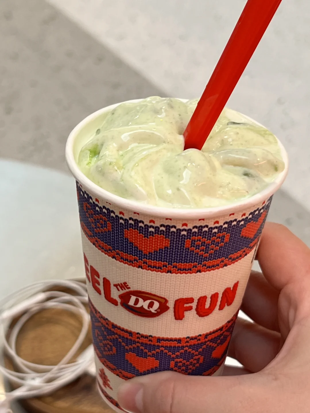 这杯绿油油的暴风雪让我瞬间降温