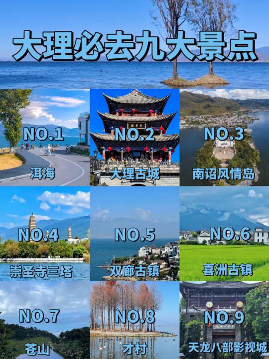 大理必去九大景点！！旅游前必看~