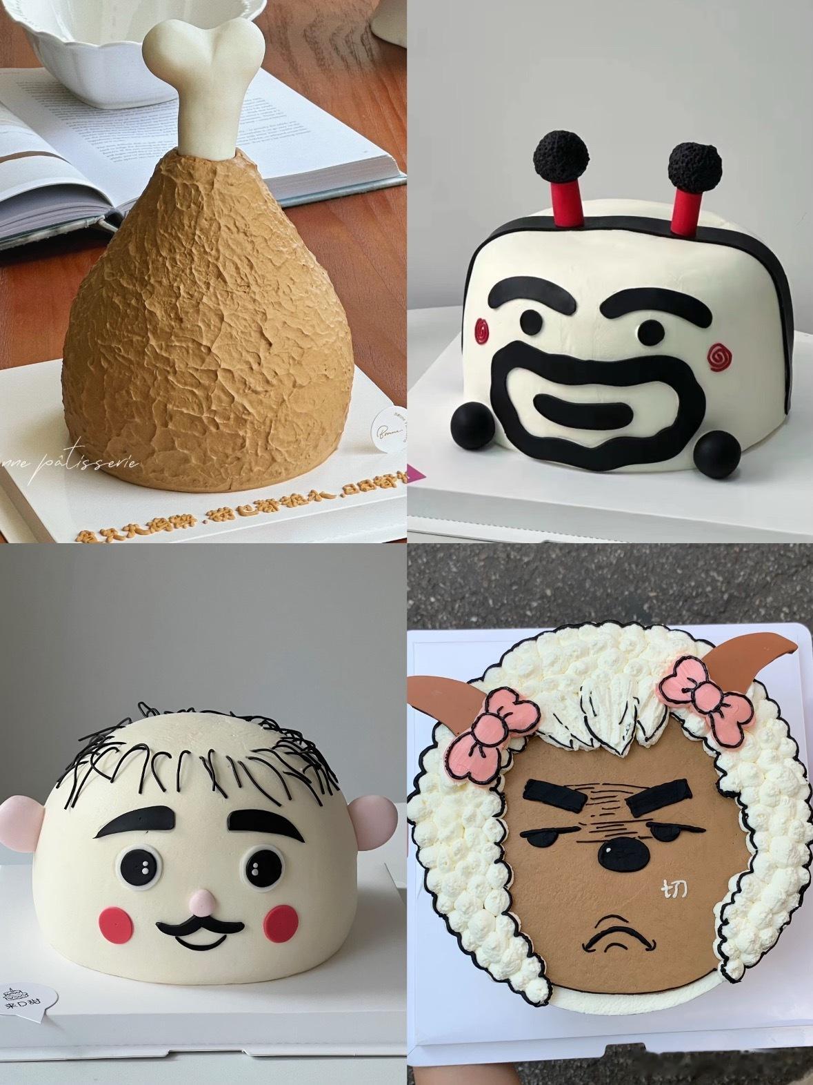 第一次对蛋糕失去食欲 哈哈哈哈好抽象的蛋糕[流鼻血]这样的蛋糕你们会想吃掉它吗[