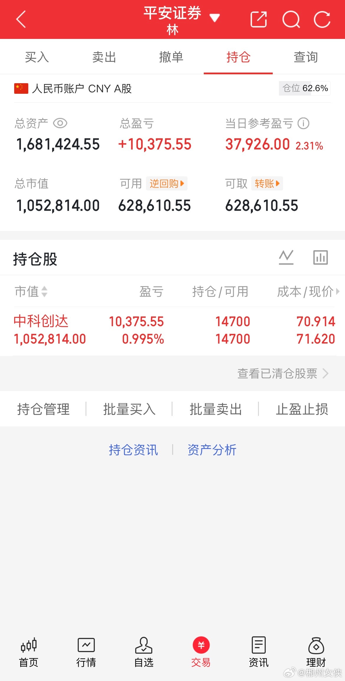 女侠50本金实盘操作，记录翻倍之旅！今日买入；今日卖出；继续持有；中科创达以上仅