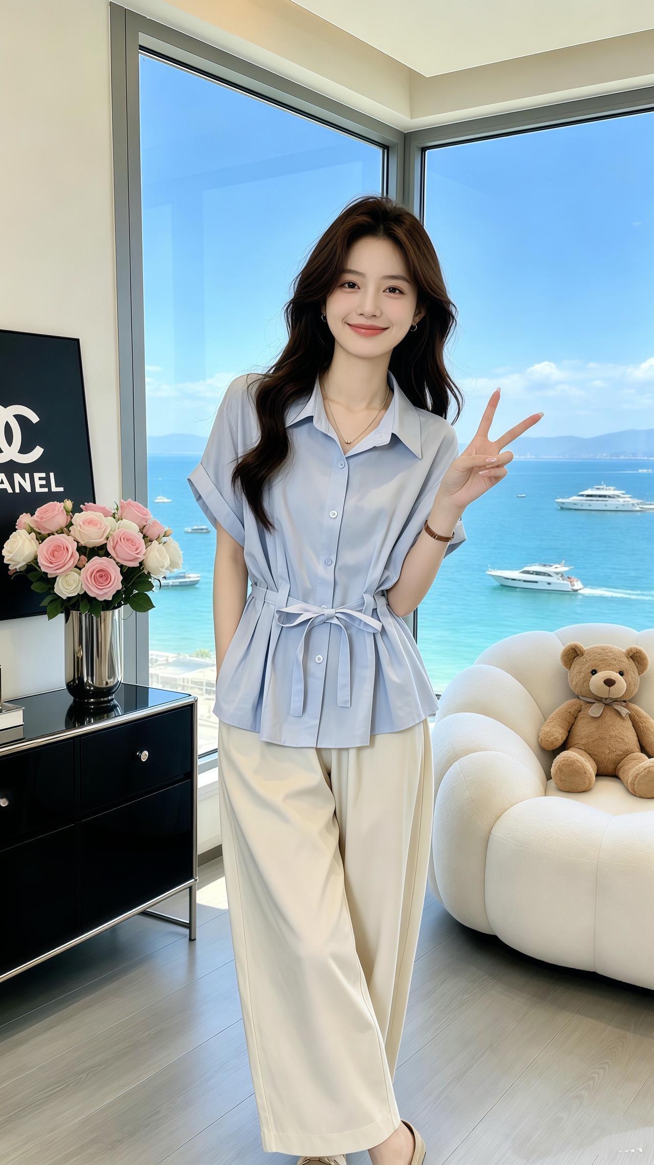 大码遮肉衬衫 洋气减龄 谁穿谁好看 面料柔软舒适