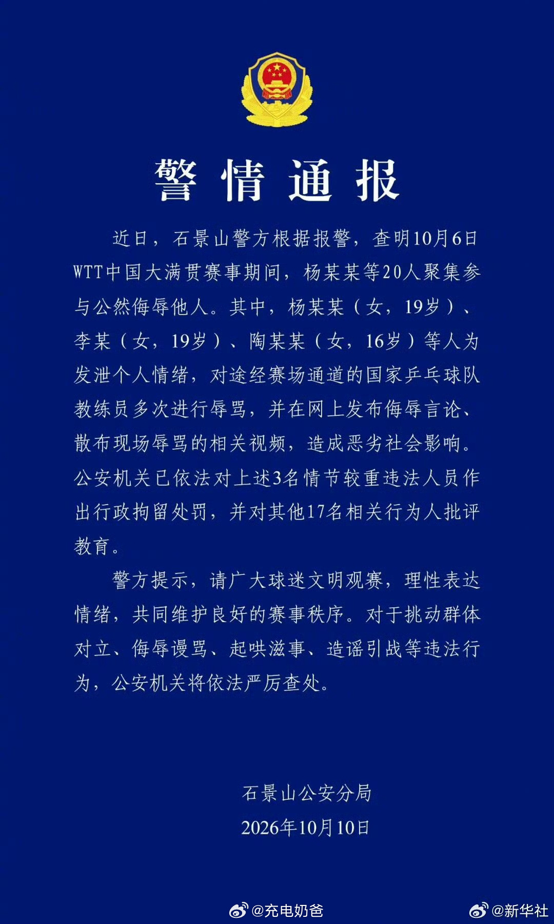 饭圈乱相该整治一下了特别是这其中很多未成年，拘留教育一下挺好的【警方通报王皓被围
