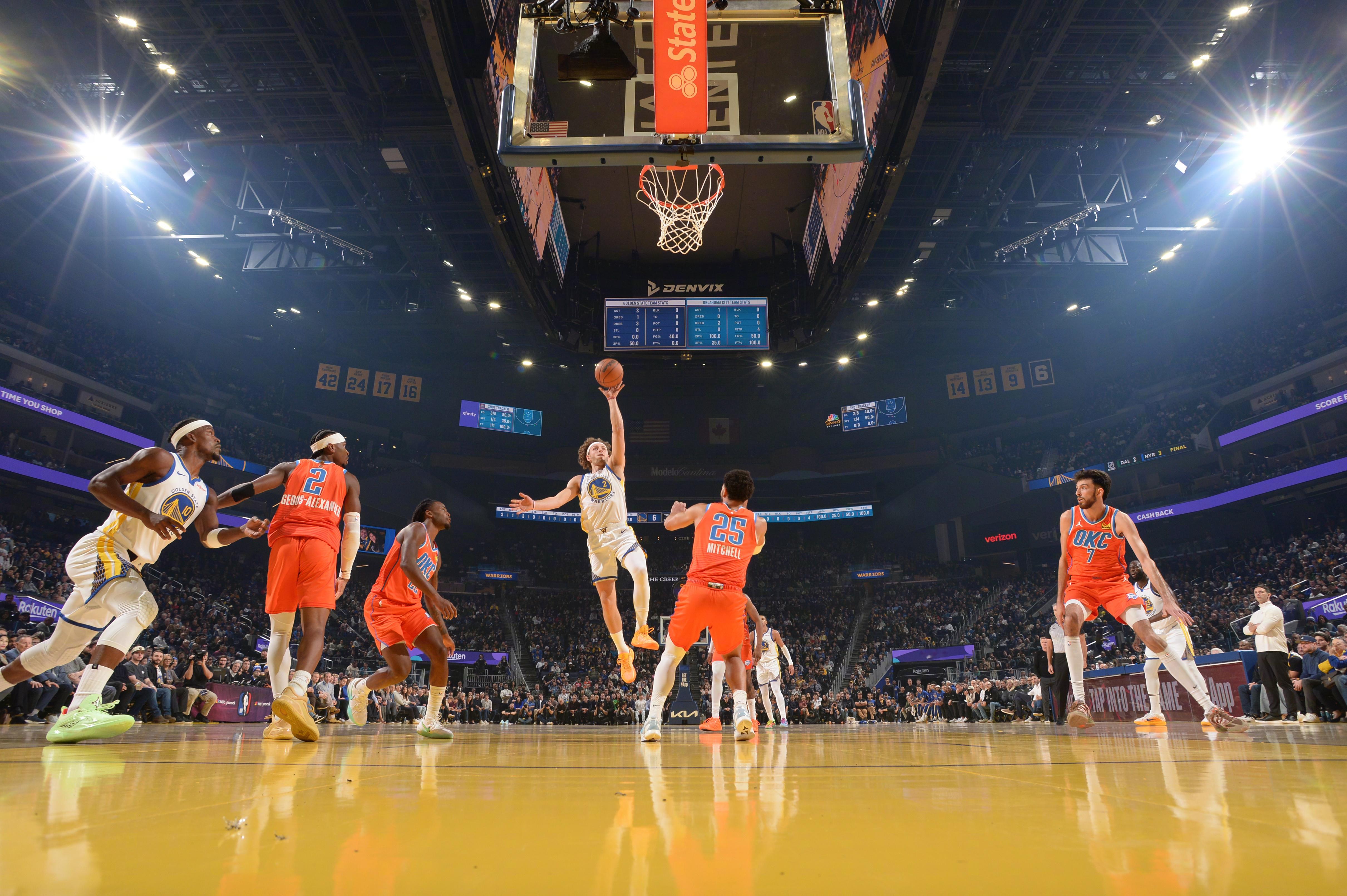 今日图集📸雷霆vs勇士无库版勇三疯上演别拿塞斯不当库里