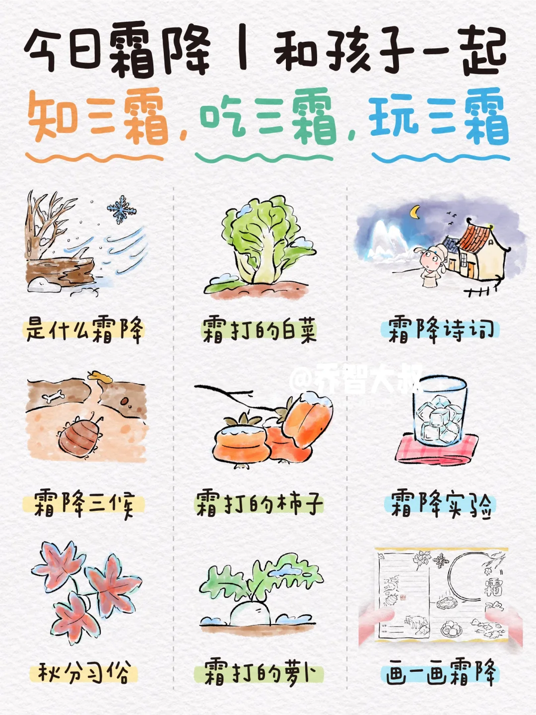 今日霜降，带娃了解这些霜降节气小知识