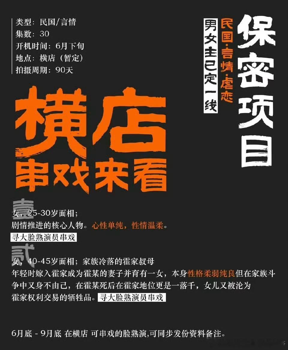 🐧民国剧《这一秒过火》主演：张凌赫、王楚然、付辛博、徐振轩、鹤秋、沙宝亮、吴莫