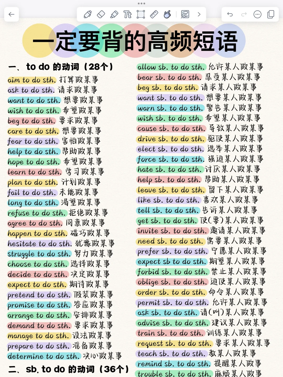 英语稳上130+！完形填空必背短语！背完闭眼选