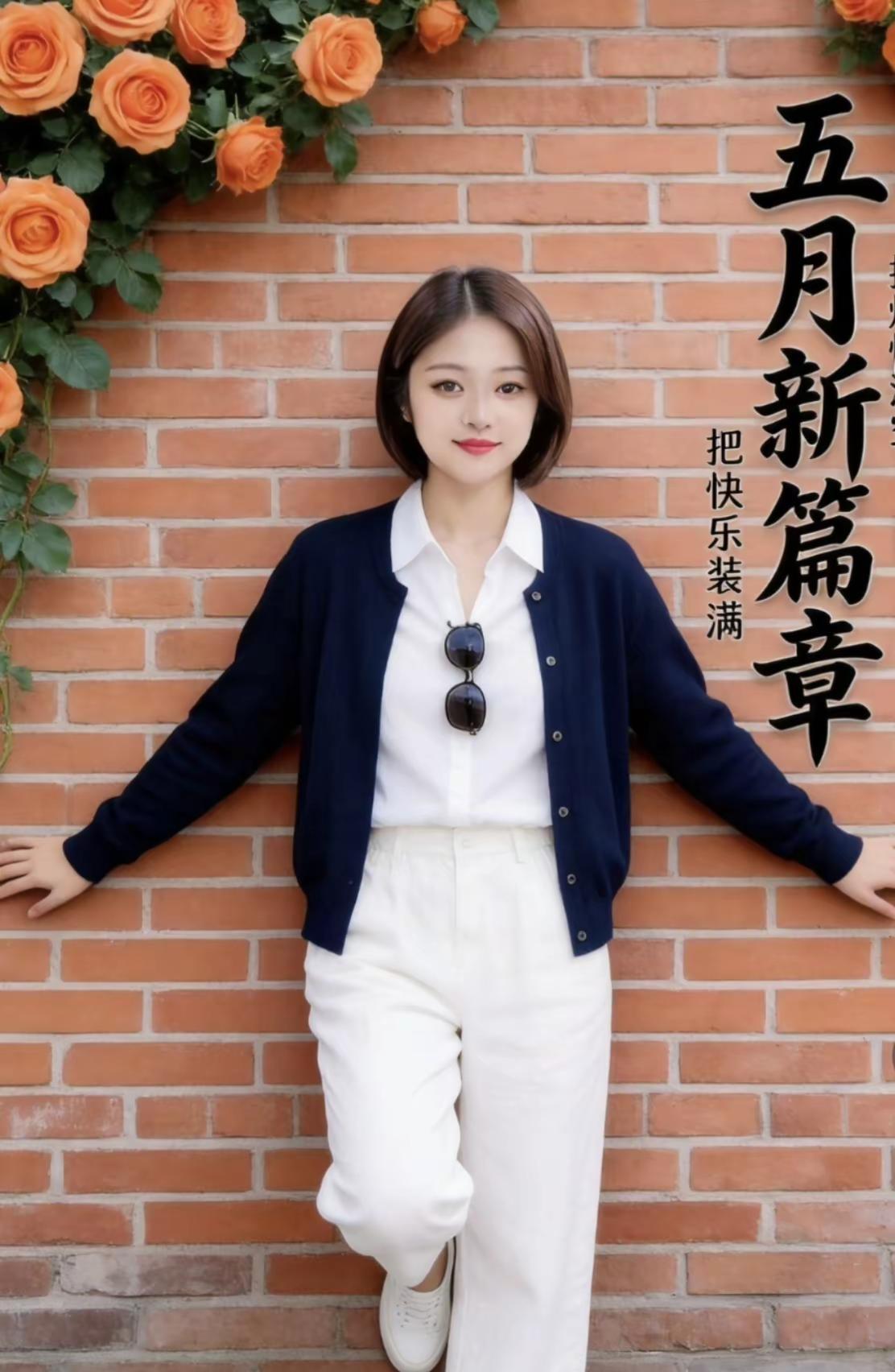 ✨五月新篇章！砖墙爬满花，阳光洒肩头☀️ 愿我们都能：眼里有光，心中有梦，脚下有
