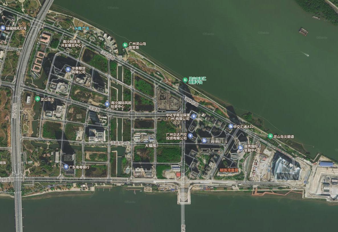 在地图上看了一下，才发现灵山岛CBD竟然还有这么多空地。