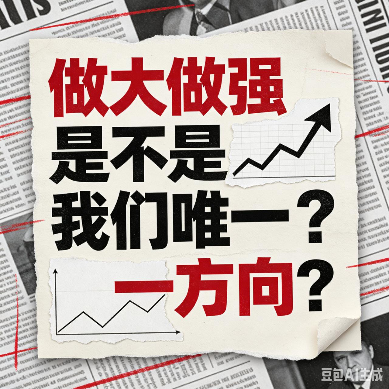 【我们真的需要做大做强吗？】

做大做强，只是很多年以来，我们对产业的一个期望。