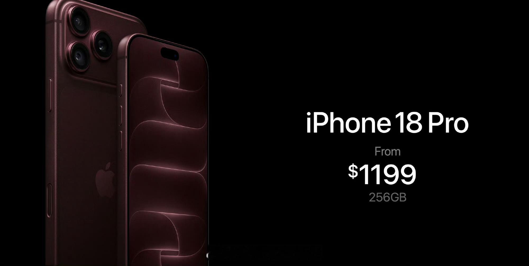 iPhone18Pro价格跟iPhone 17系列比还是涨价了，上涨100美元，