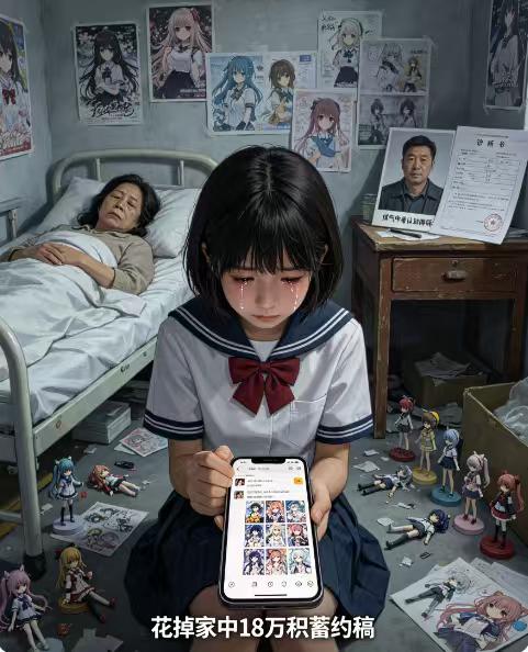 太心痛了！近日，河南三门峡，一名13岁女孩沉迷二次元，花掉家中18万积蓄找画师约