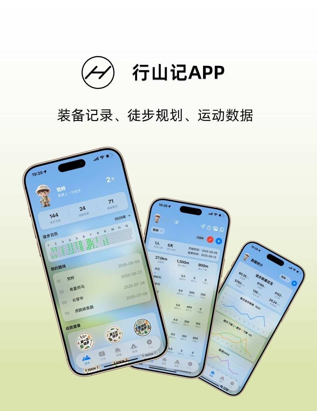 半新的徒步软件
创建徒步装备、徒步计划、轨迹导航！徒步