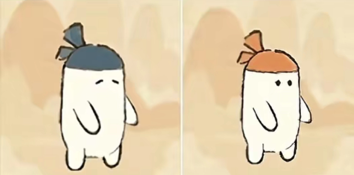 桃源深处有人家 他们俩老好玩了，这个灰色的，因为长期烤饼叶子烤干了没了！这个橙色