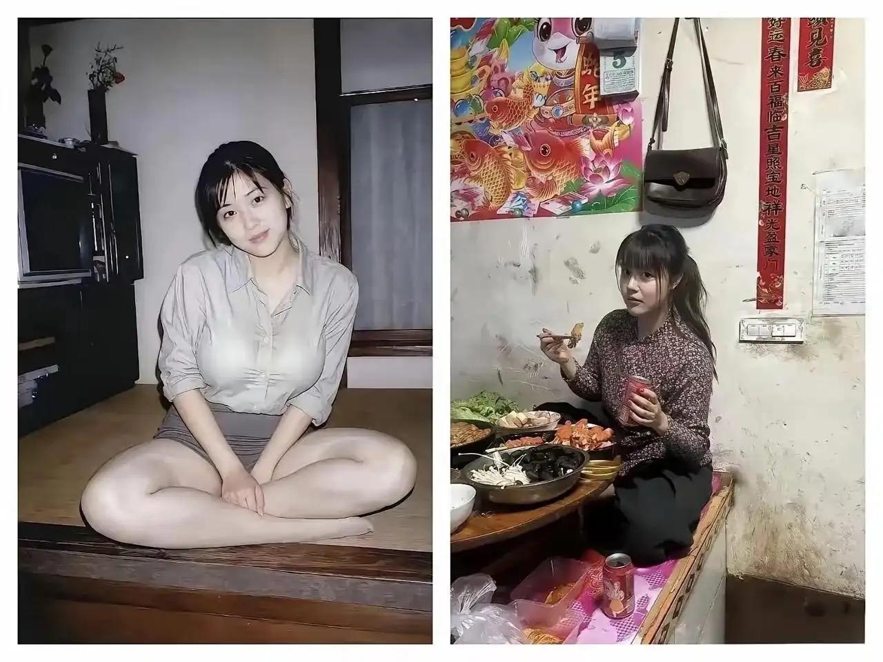 一边精致洋气，一边烟火接地气，两种截然不同的女生。
抛开外表只看生活，换作是你结