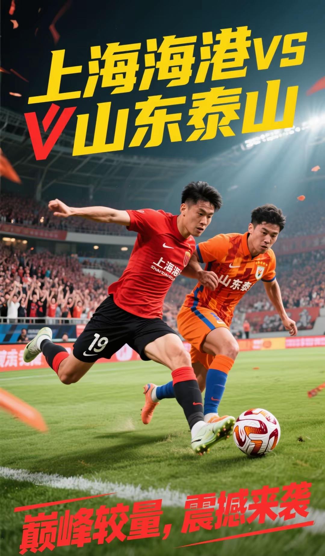 中超第13轮简单预测一下！
1、本轮焦点战无疑就是上海海港主场对阵山东泰山，预计