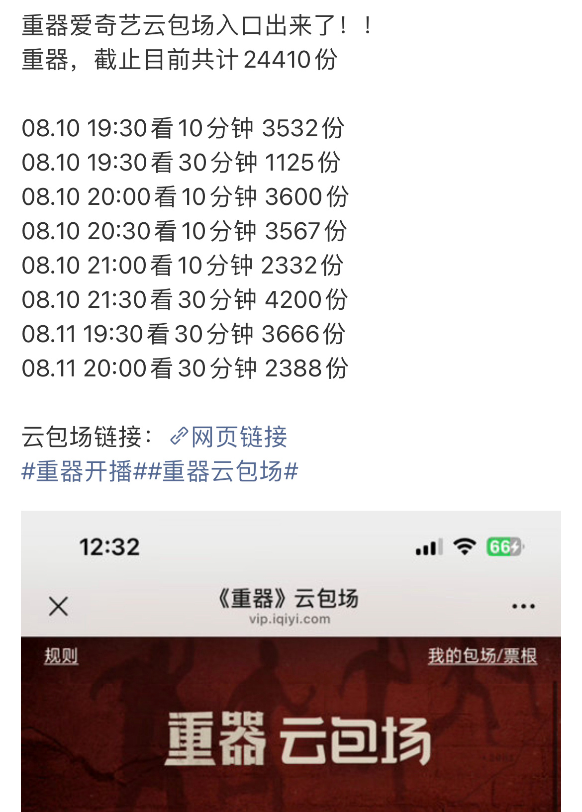 来看我们重器，今晚有云包场🙋🏻♀️ 