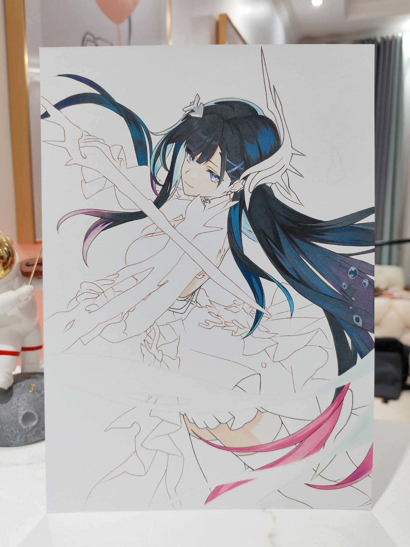 海瑟音手绘过程图。