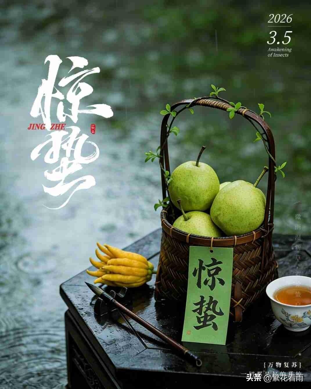 时光入春，岁月温柔，惊蛰如期而至。愿你生活不拥挤，笑容不刻意，每一天都轻松自在，