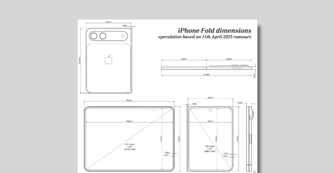 李大锤基于爆料CAD图纸3D打印苹果折叠屏机模！对比其他机型，这外观形态的iPh