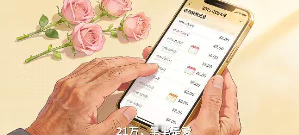 10年转账20多万，女儿拉账单后瞬间破防：这笔“爱的流水账”看哭了全网
“平时一