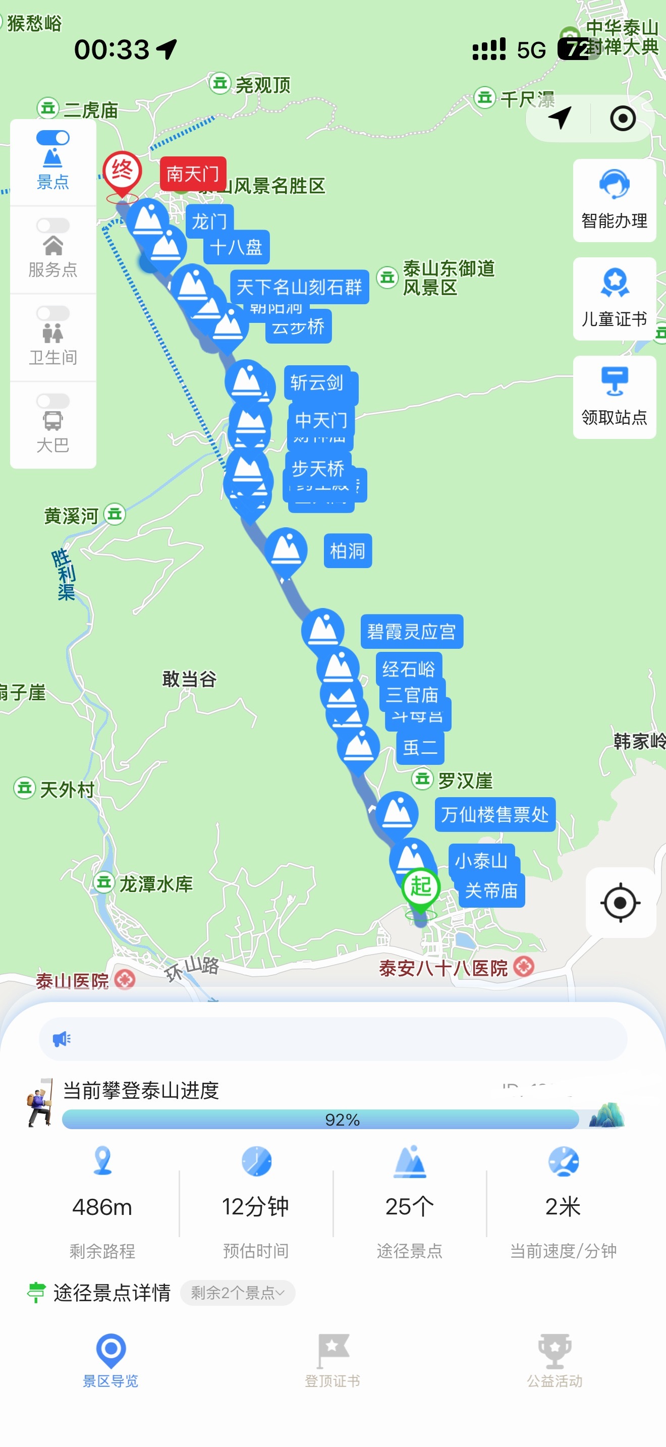 即将登顶 泰安·泰山风景区-龙门