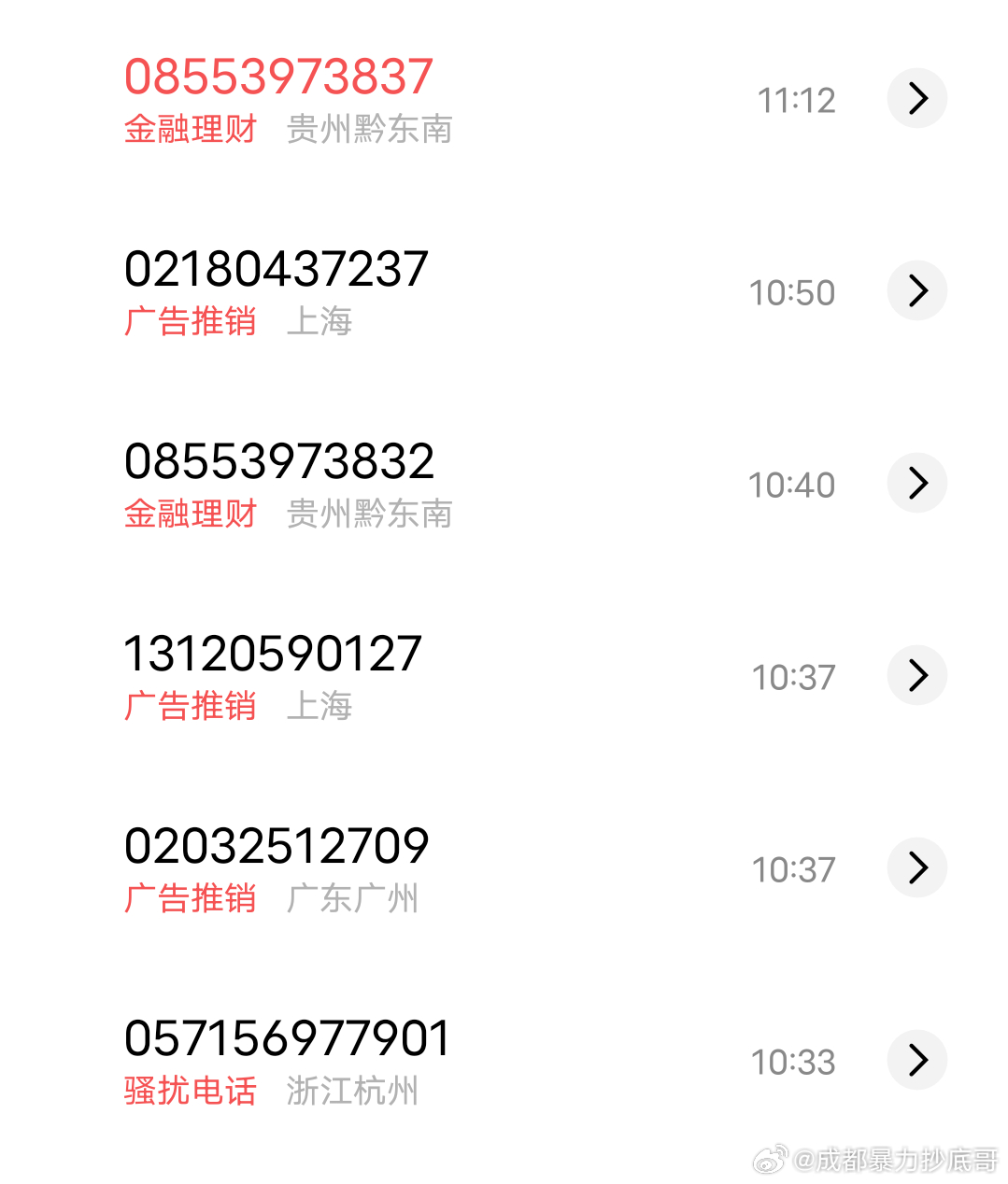 一上午6个骚扰电话，这该哪个部门管？