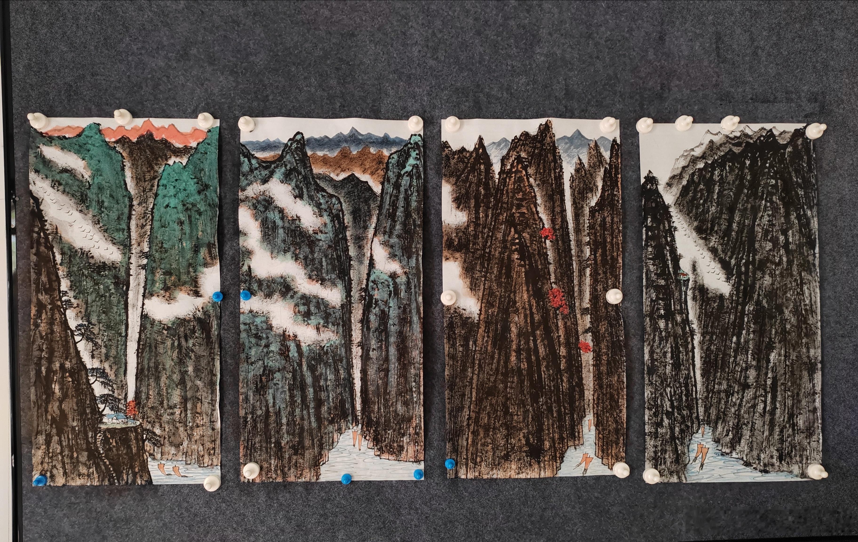 长江三峡一组写生作品 
