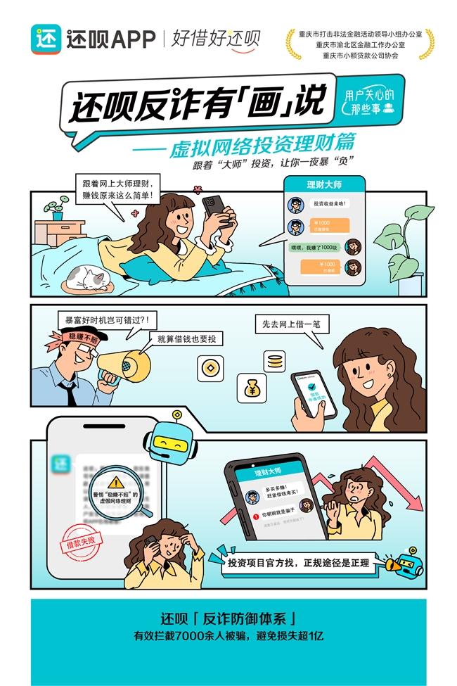 🔈【反诈提醒】还呗一组原创漫画，带你远离电诈“坑”！诈骗手段花样多，识骗防骗是