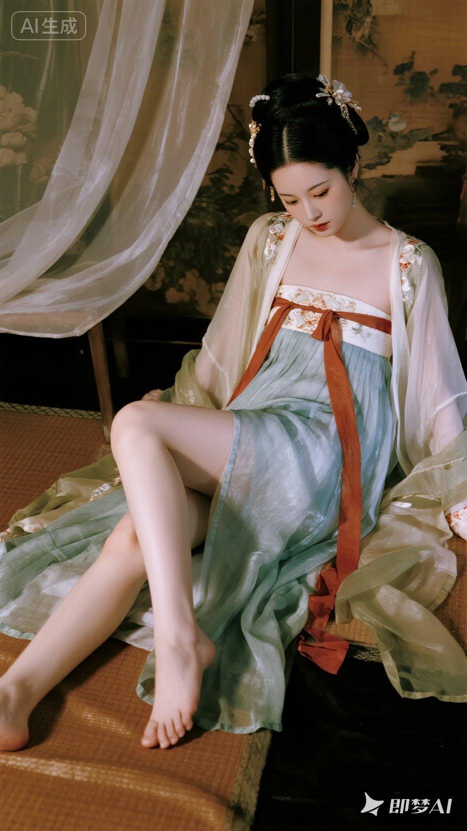 古风美人，轻纱薄衣，韵味十足