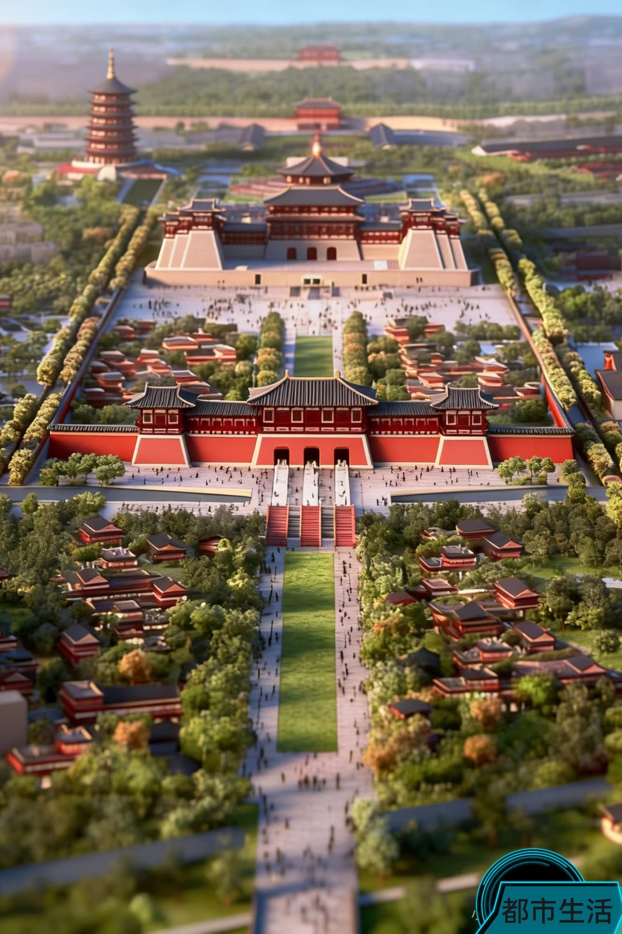 这是东都洛阳皇城复原图，是一代女皇武则天所建的宫城。
请问洛阳的朋友们这个宫城现