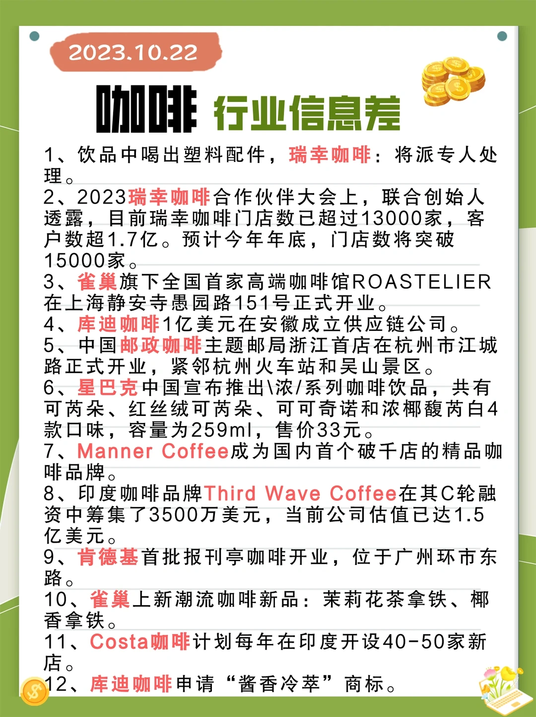 行业信息差·咖啡