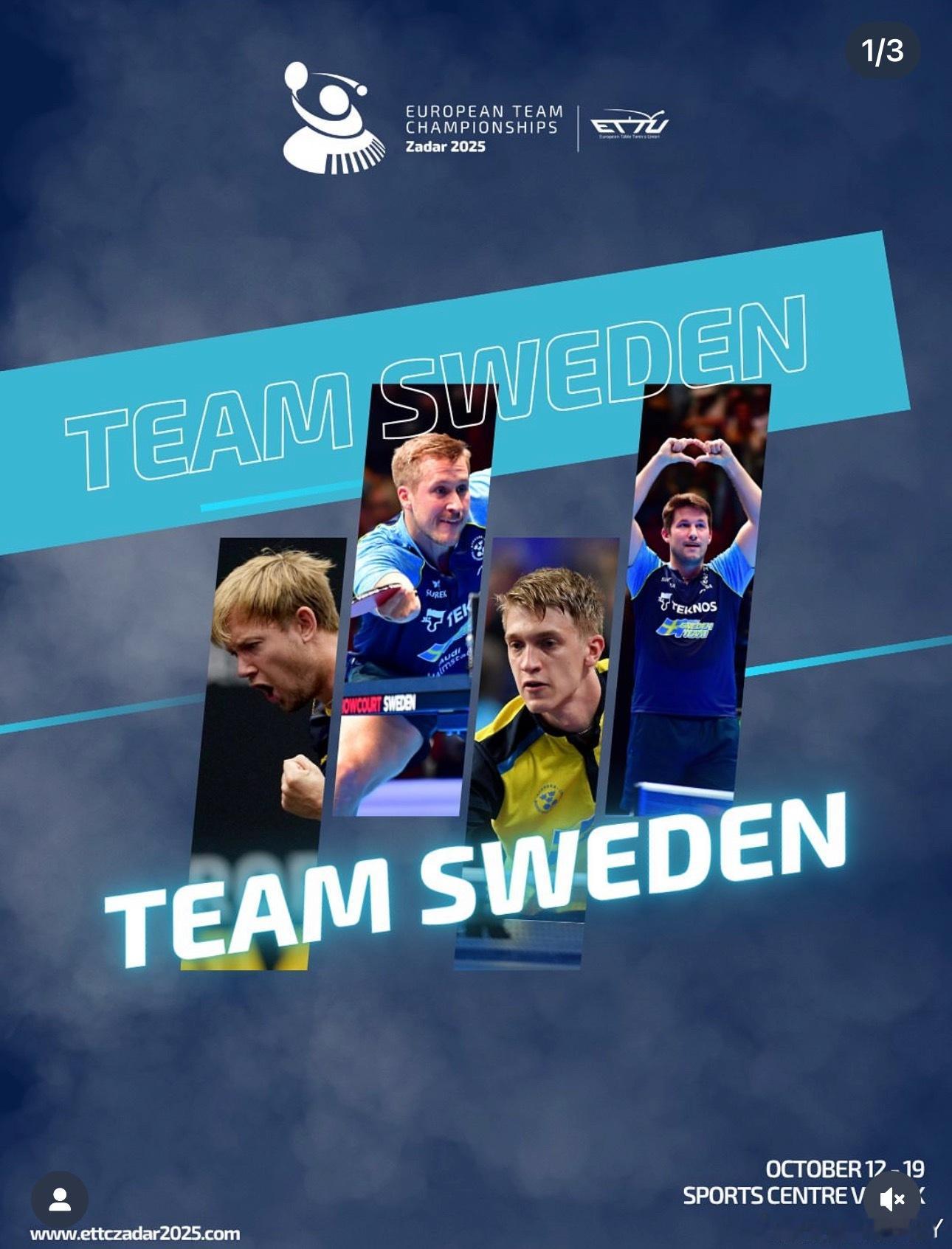 Ettuzadar（欧锦赛主办方ins）认为男团冠军将在瑞典 德国 法国之间产生