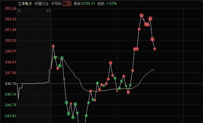 江丰电子300666📈策略：• 若回踩244‑246支撑，分时止跌、板块情绪回