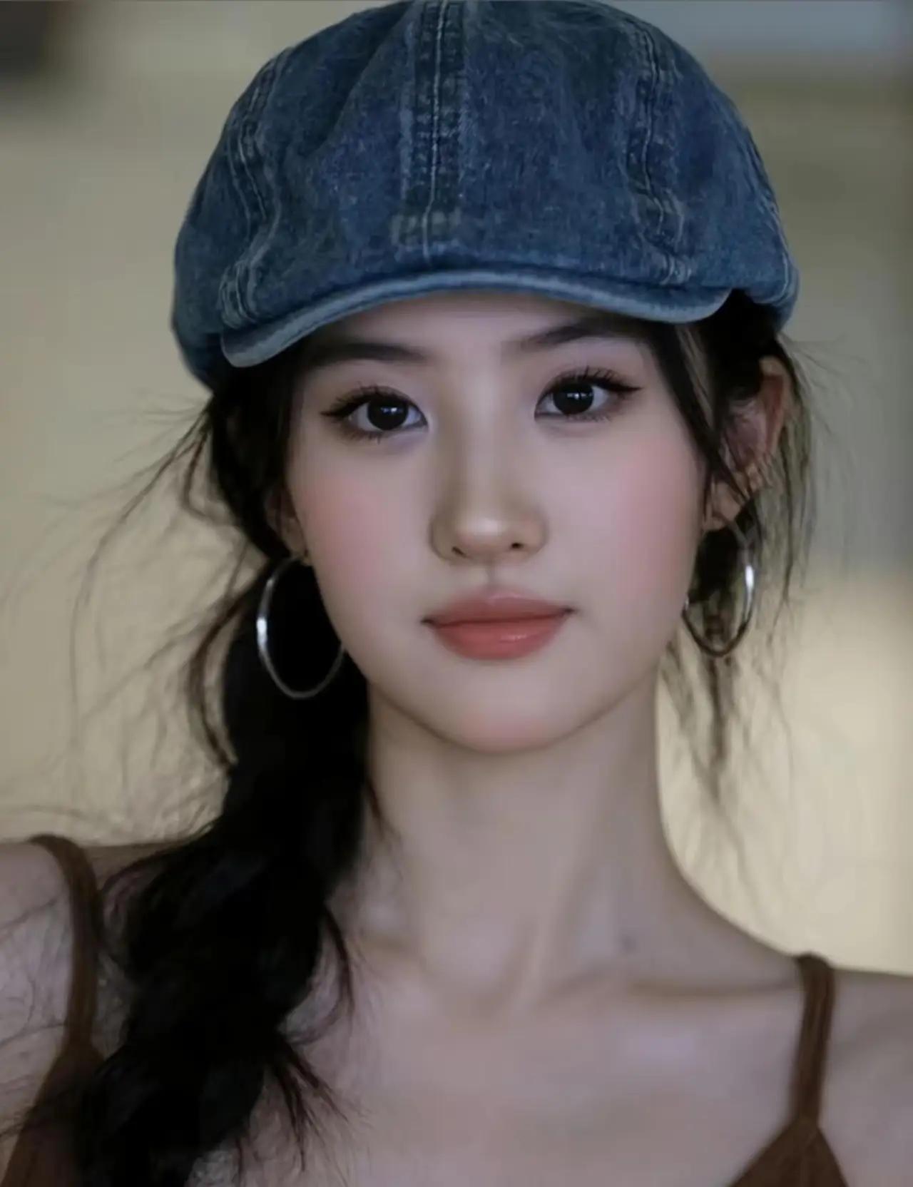 牛仔帽少女，甜美又帅气！👒💄✨🍀