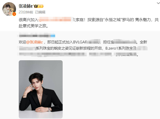 张凌赫深v真空黑西装张凌赫新商务官宣今天张凌赫新商务官宣,身穿深v真空黑西装顶奢