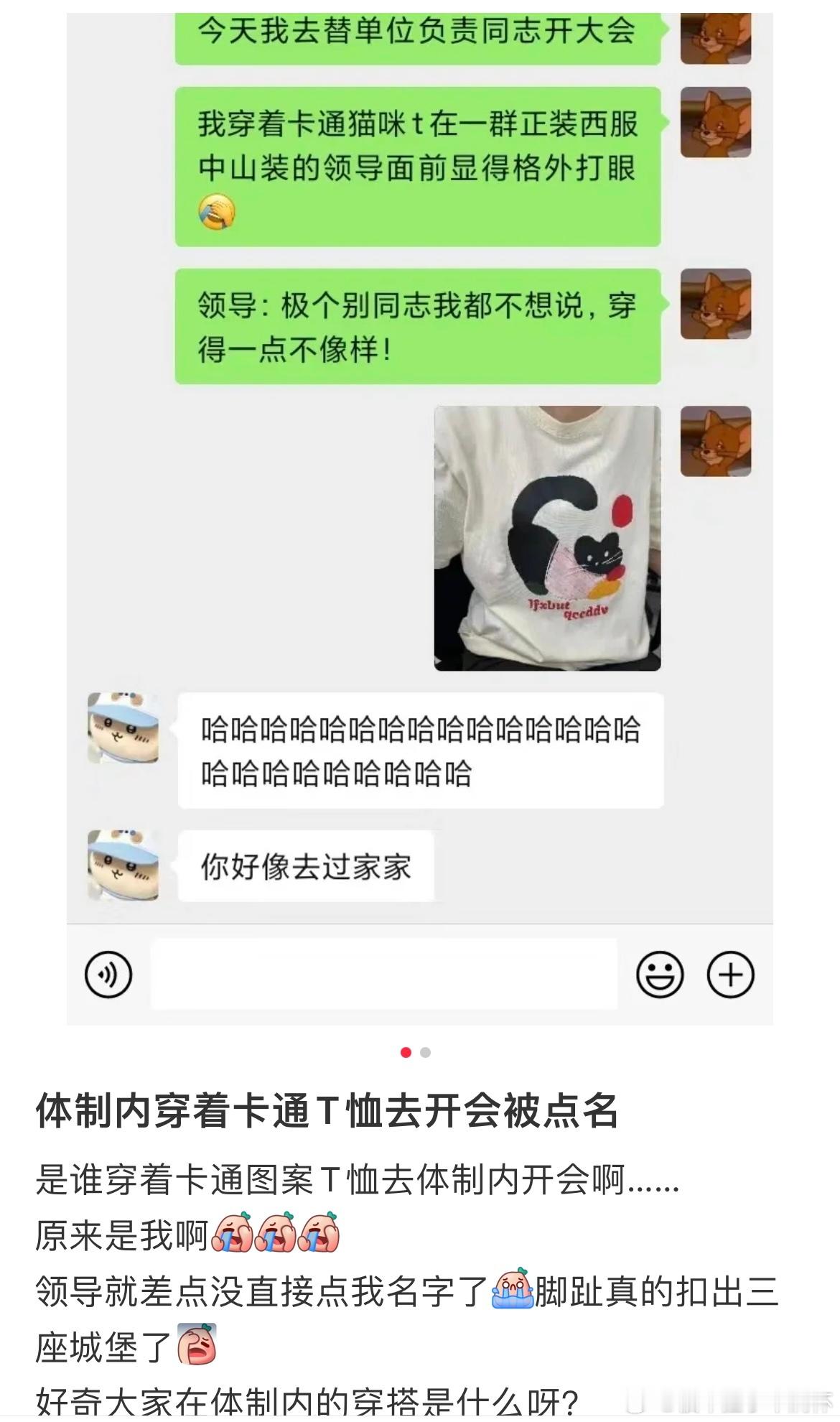 #体制内穿卡通T恤去开会被点名# 体制内穿卡通T恤去开会被点名了#夏日整活日记#