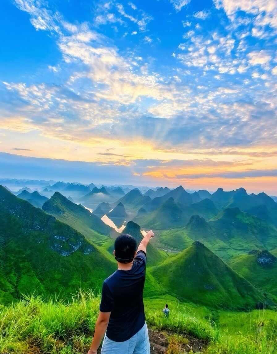📍剑龙山二期｜赴一场绝美日出🌅
户外徒步 徒步丈量世界 南宁出发 山顶的景色