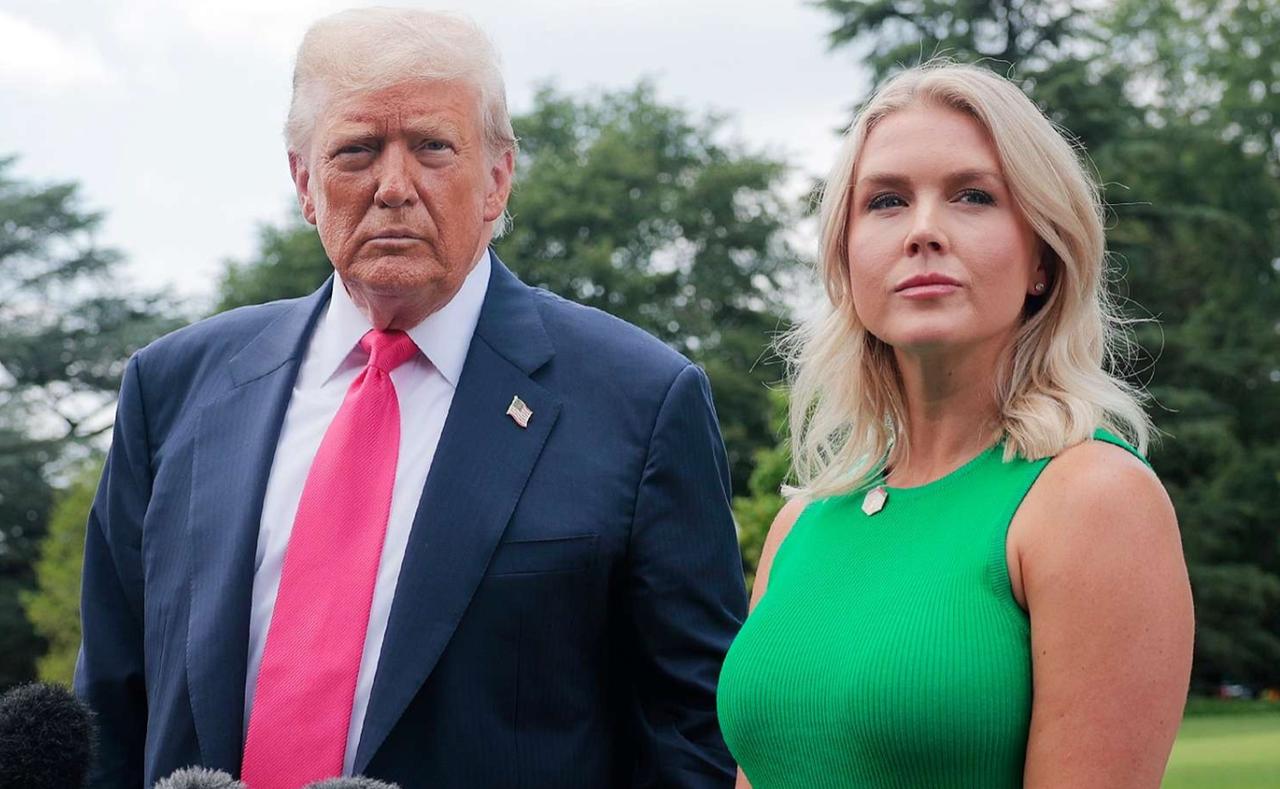 在谈到特朗普要求伊朗无条件投降时，白宫发言人卡罗琳·莱维特说只要特朗普认定伊朗投