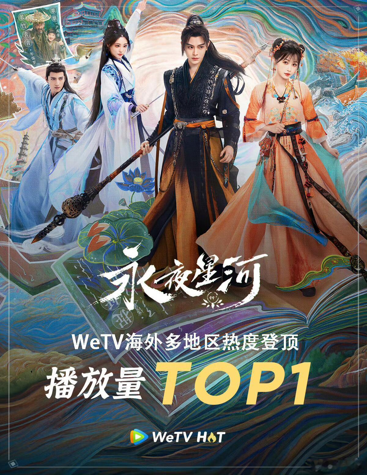 虞书欣的海外热度 永夜星河光速在海外多地区播放量登顶TOP1[打call]真的是