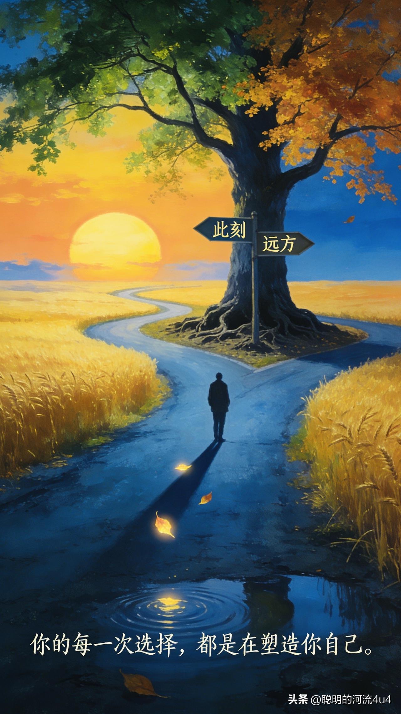 “你的每一次选择，都是在塑造你自己。”

人生仿若一条蜿蜒的河流，每一个渡口，都