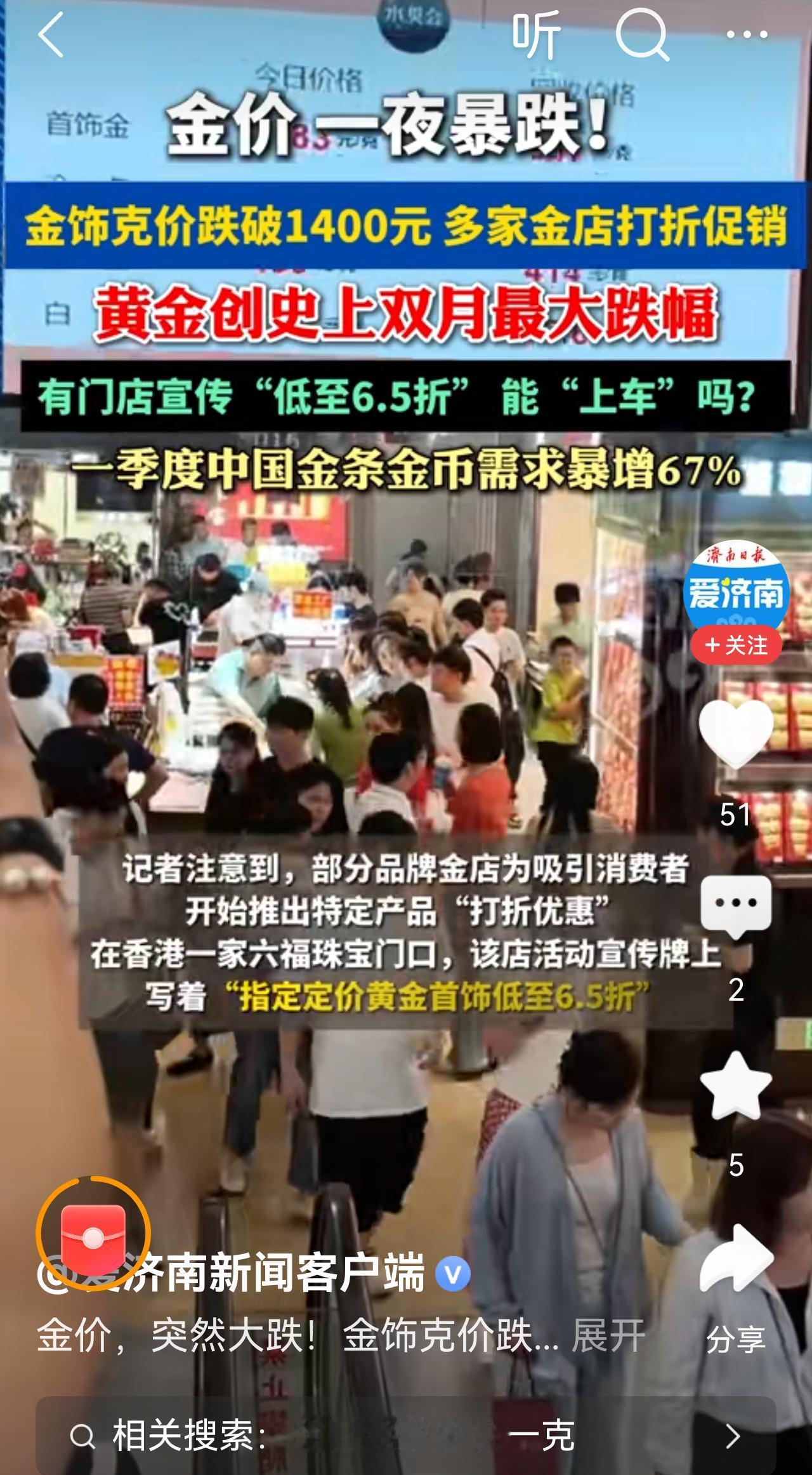 1400元还叫大跌?