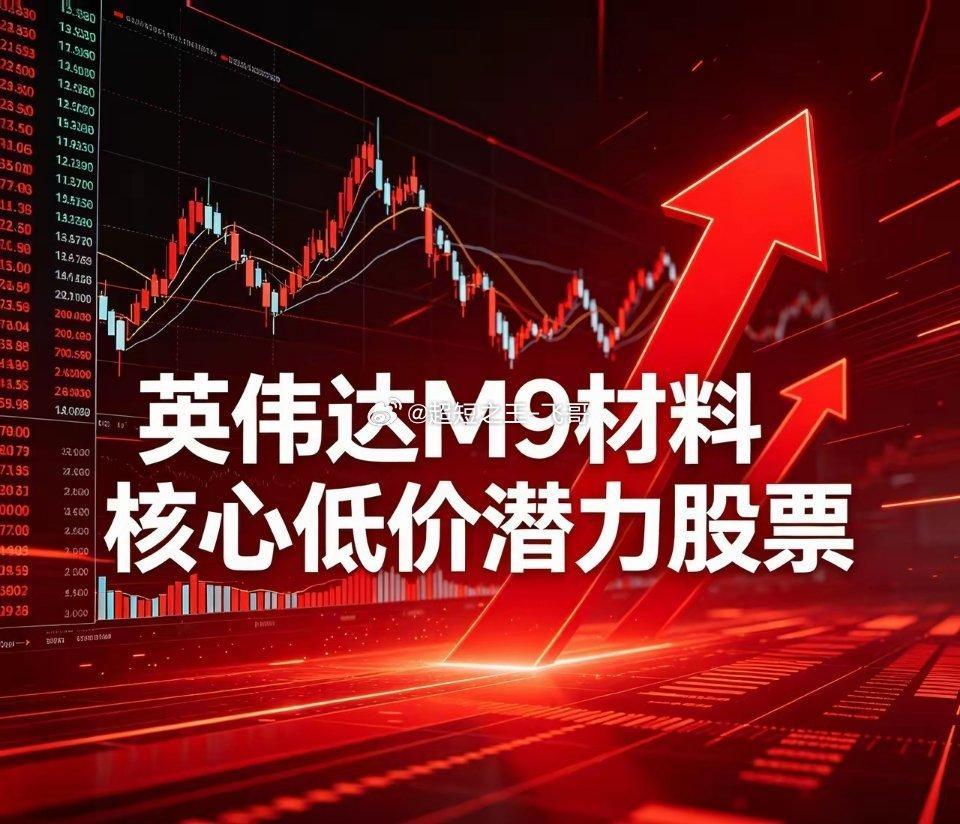 英伟达M9材料核心低价潜力股票1. 瑞丰高材(300243)：收盘价：18.34