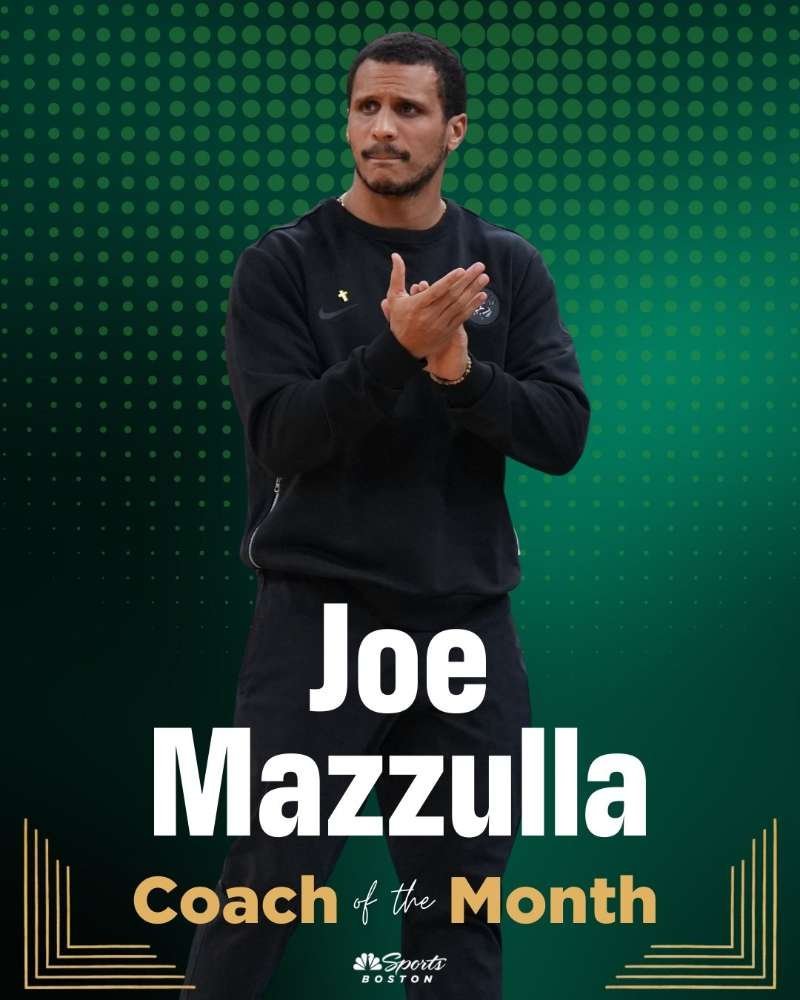 联盟官方公布，12月西部月最佳教练为马刺主帅米奇-约翰逊，东部为凯尔特人主帅马祖