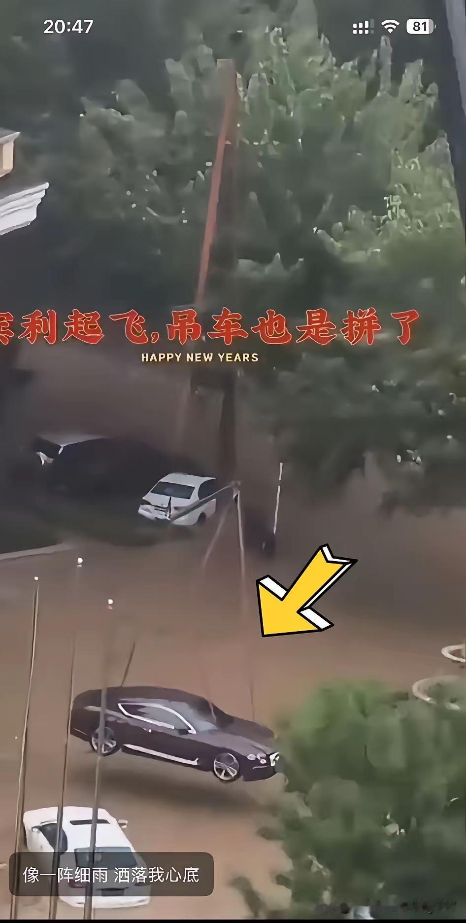 格局拉满！沈阳宾利车主硬核避险，直接把车吊在半空躲暴雨
 
台风暴雨席卷沈阳，低