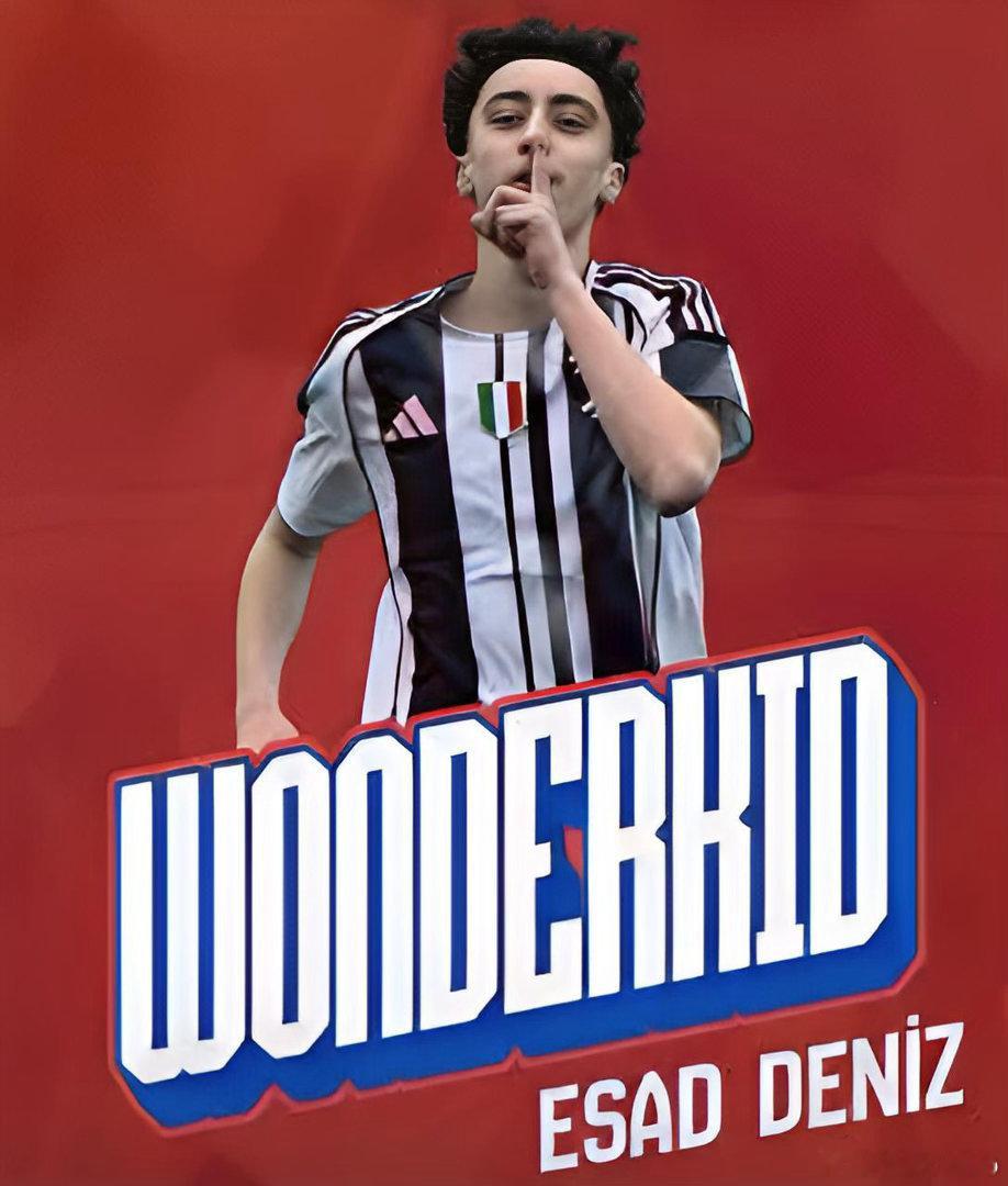 另一颗冉冉升起的新星是土耳其的埃萨德·德尼兹。这位16岁的土耳其足球小将已为尤文