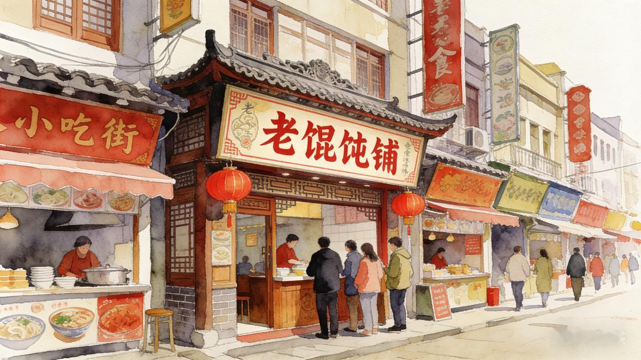 最近发现沿着街道的店铺有很多卖吃的。

很多开建材的，开电器的这种店铺都不开了，