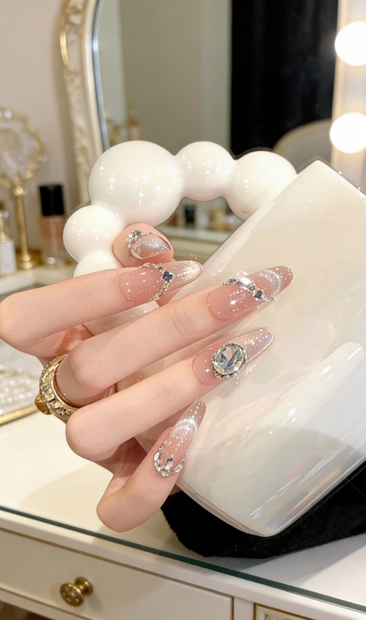 喜欢这款美甲吗，我放评论区啦